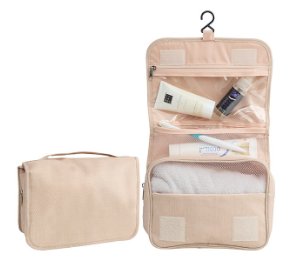 תיק כלי רחצה קומפקטי עם מתלה – מושלם לנסיעות ולחופשות